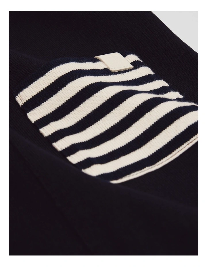 Sleeveless Textured Romper in Navy image 2
