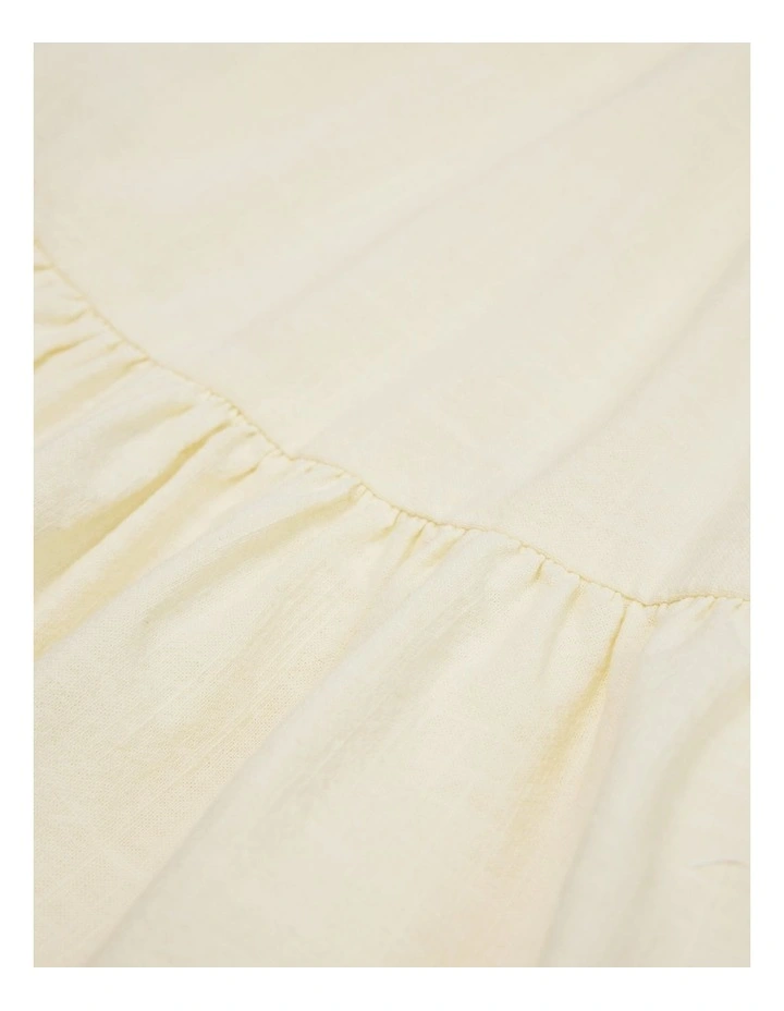 Long Sleeve Embroidered Romper Dress in Antique White image 5