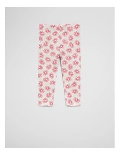 Printed Legging in Vanilla Poppy