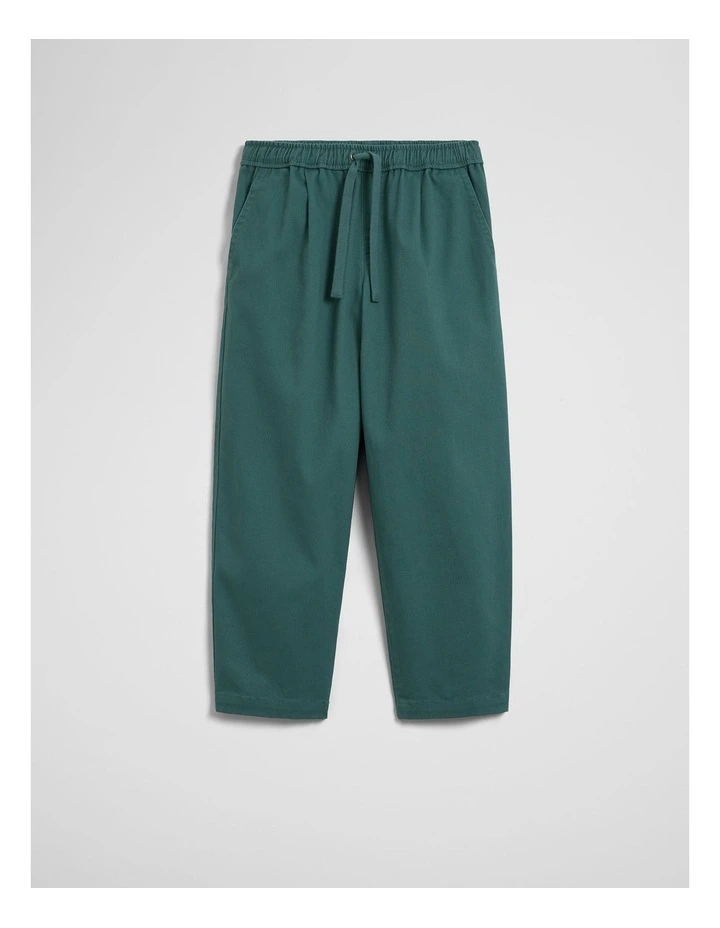 Australian Cotton Pull On Twill Pant in Pine Green image 2