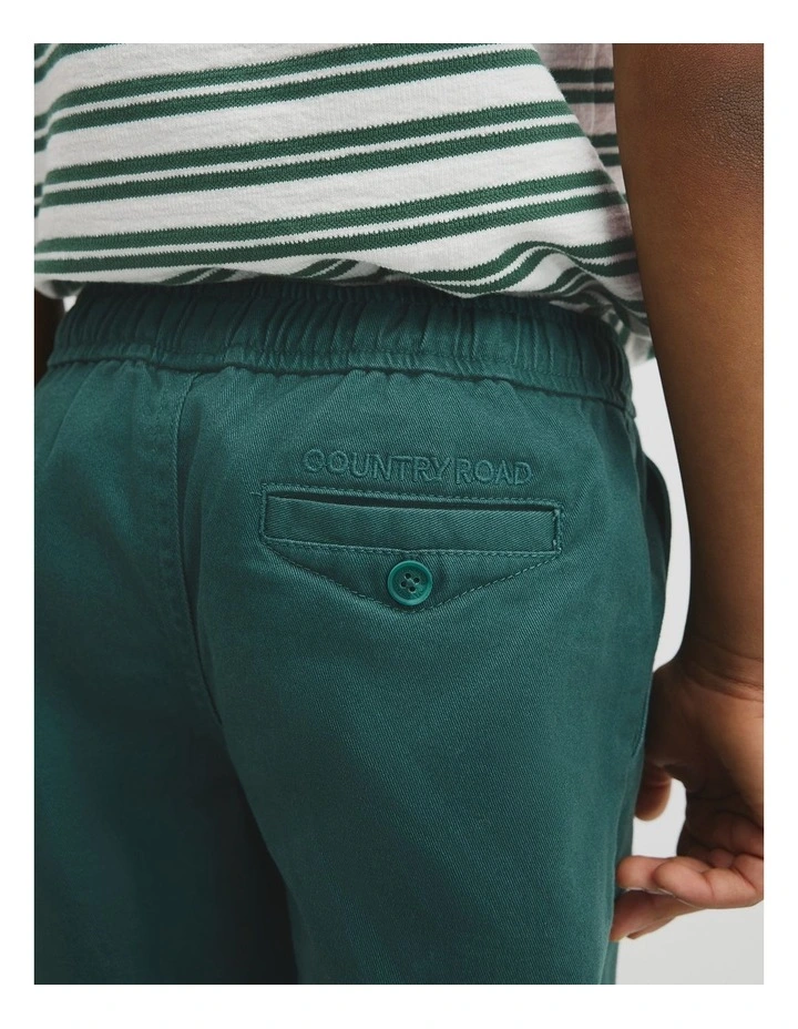Australian Cotton Pull On Twill Pant in Pine Green image 3