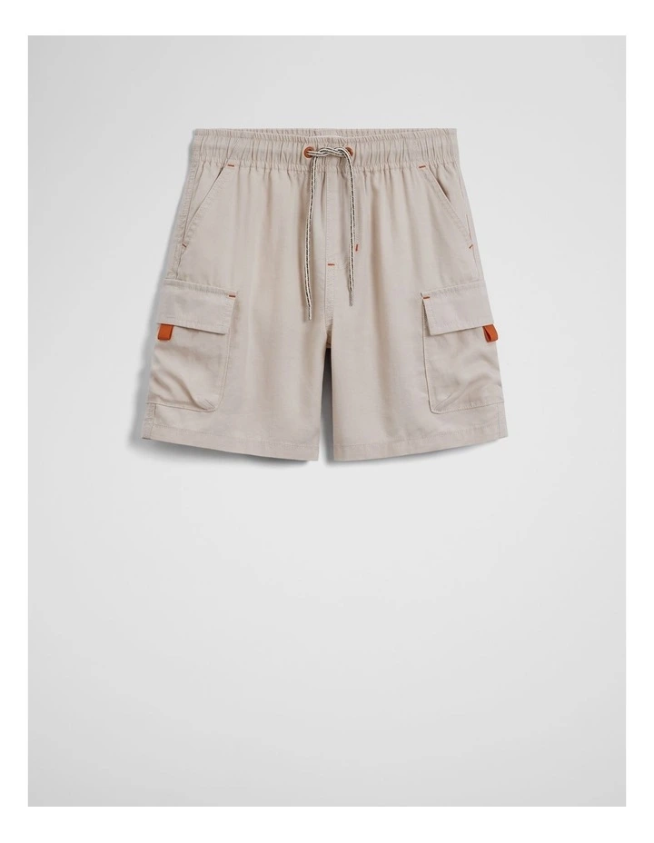 Contrast Cargo Pant Straight in Pebble image 2