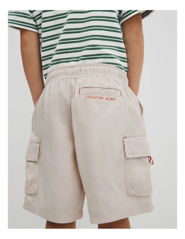 Contrast Cargo Pant Straight in Pebble image 3