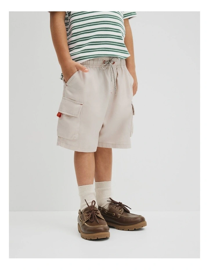 Contrast Cargo Pant Straight in Pebble image 4