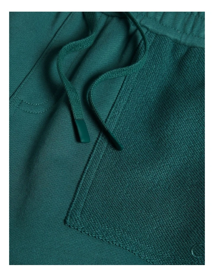 Australian Cotton Pocket Detail Sweat Straight in Pine Green image 6