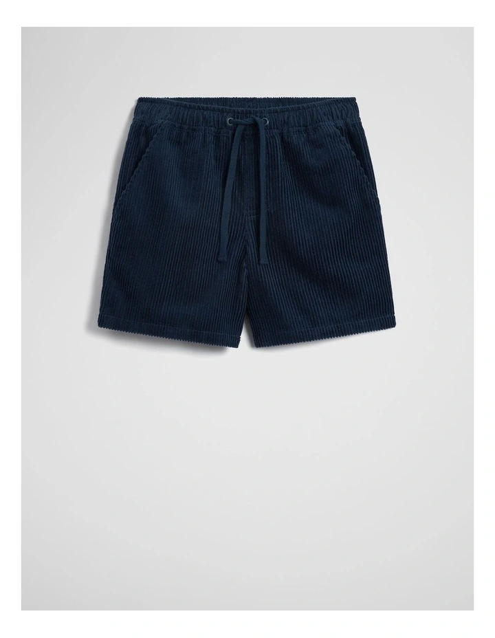 Organically Grown Cotton Pull On Cord Straight in Navy image 2