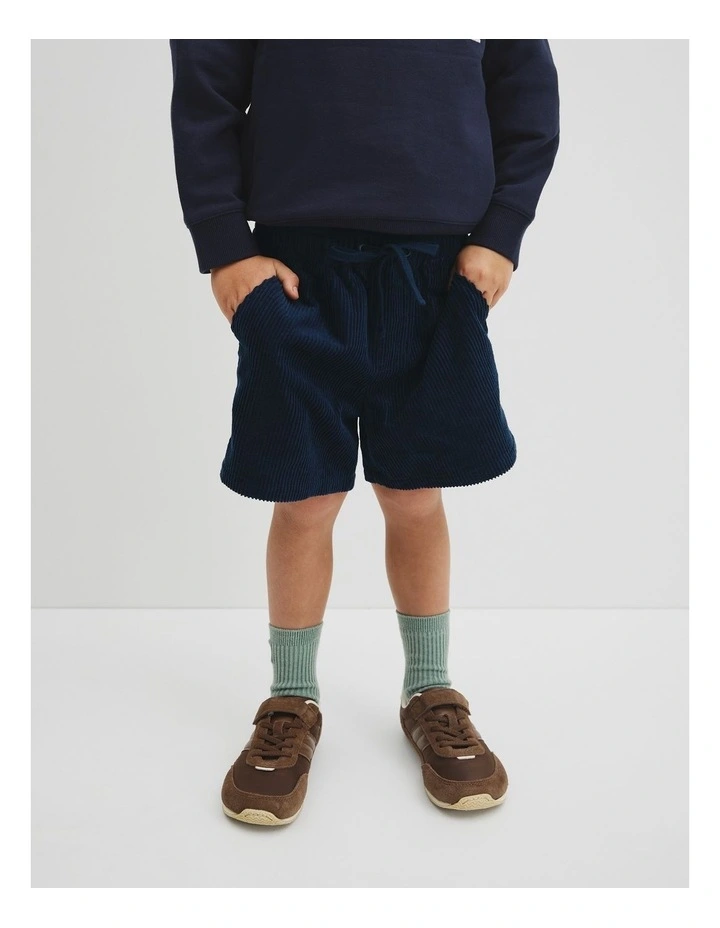 Organically Grown Cotton Pull On Cord Straight in Navy image 4