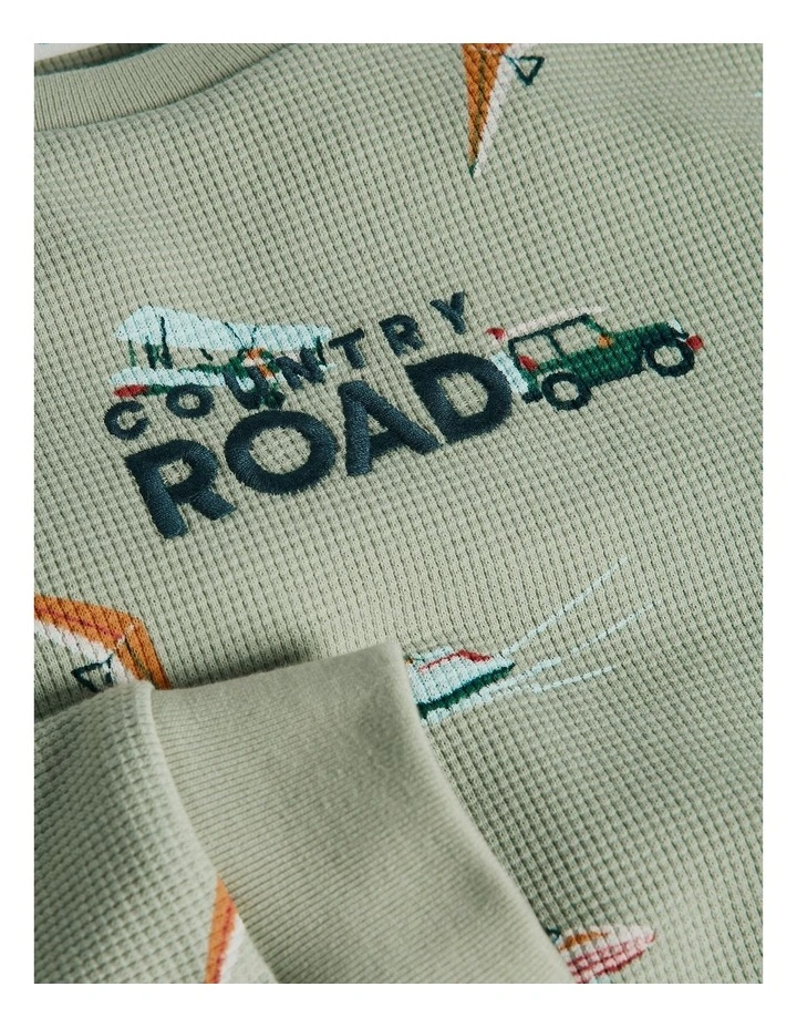 Australian Cotton Long Sleeve Motor Sport Pyjamas in Saltbush image 6