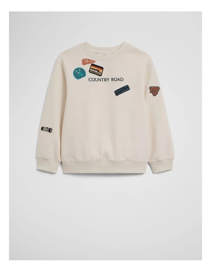 Australian Cotton Adventure Sweat in Oyster image 2