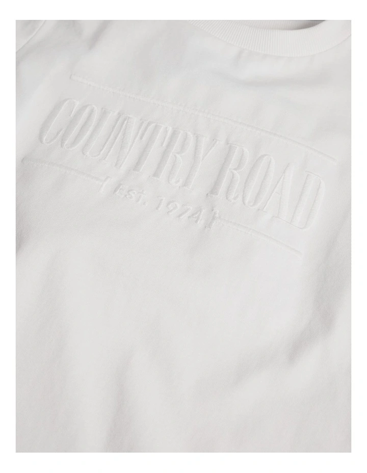 Australian Cotton Heritage T-shirt in Marshmallow image 2