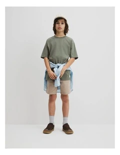 Teen Chino Short in Taupe