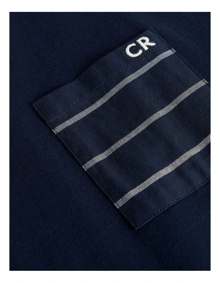 Teen Australian Cotton Short Sleeve Boxer Pyjama Set in Navy image 6