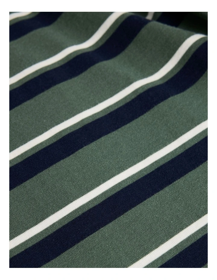 Teen Australian Cotton Relaxed Stripe Short Sleeve T-shirt in Cilantro Stripe image 5