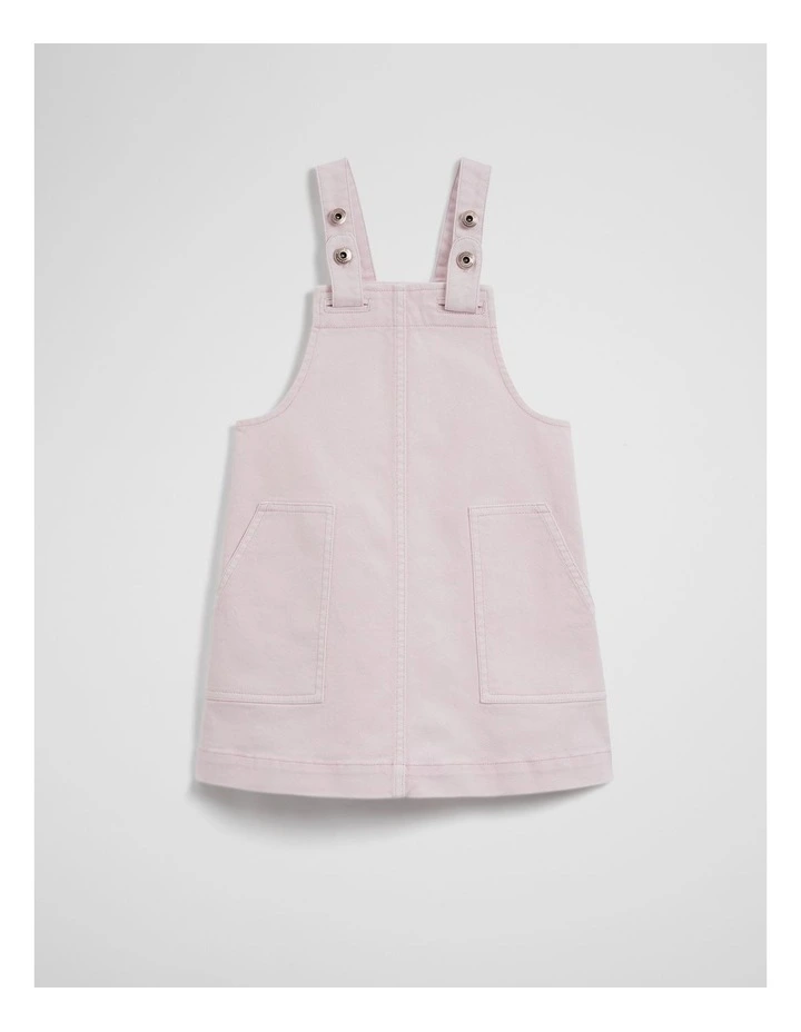 Denim Pinafore in Cloud Pink image 2