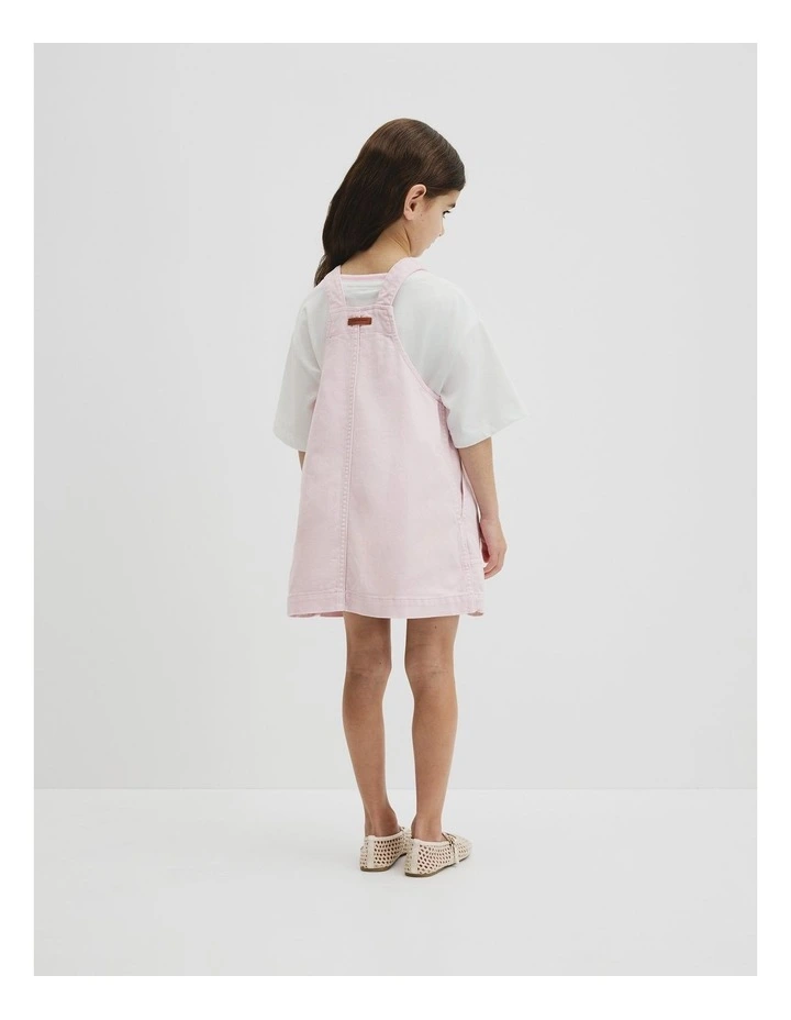 Denim Pinafore in Cloud Pink image 5