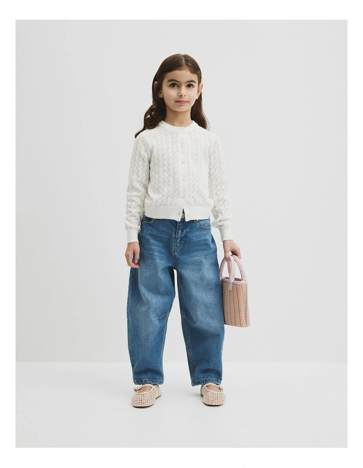 Australian Cotton Cardigan in Marshmallow image 4