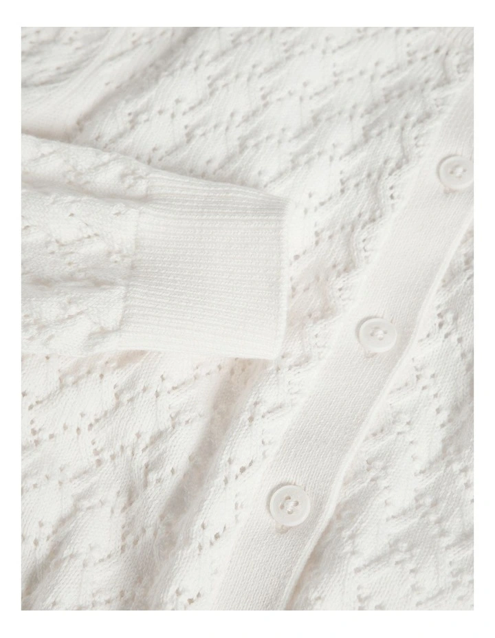 Australian Cotton Cardigan in Marshmallow image 6