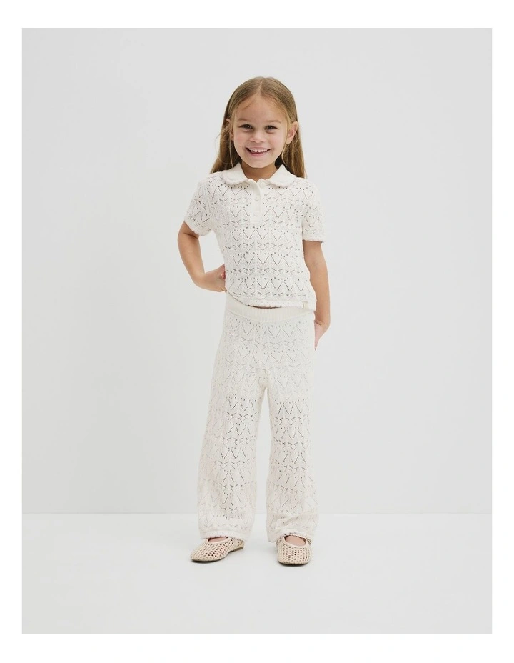 Australian Cotton Knit Pant in Marshmallow image 1