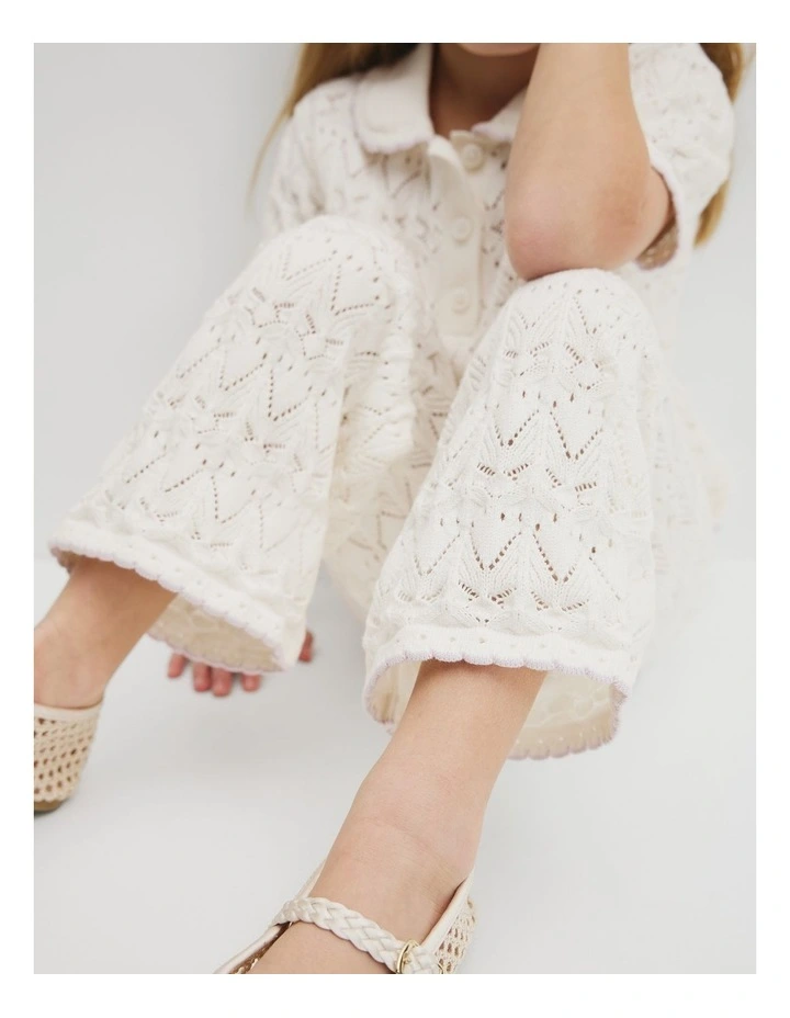 Australian Cotton Knit Pant in Marshmallow image 3