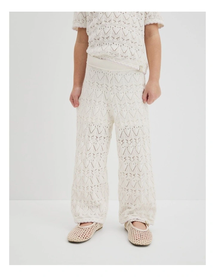 Australian Cotton Knit Pant in Marshmallow image 4