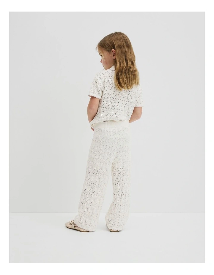 Australian Cotton Knit Pant in Marshmallow image 5