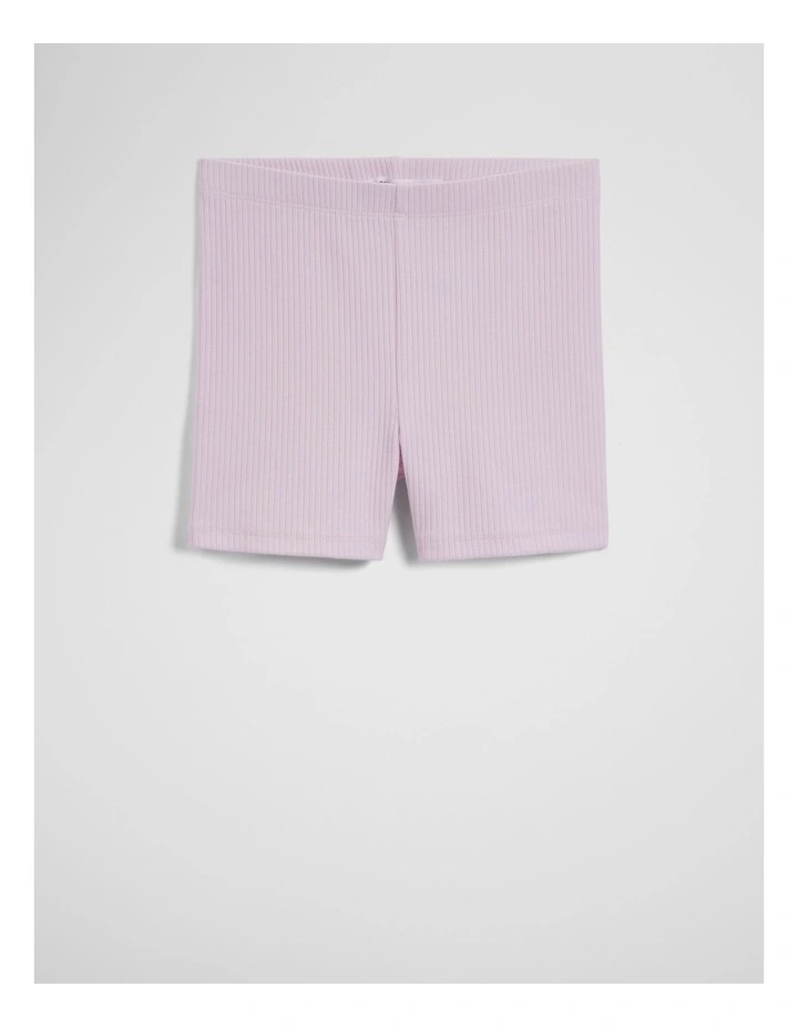 Organicallygrown Cotton Blend Rib Bike Short in Cloud Pink image 1