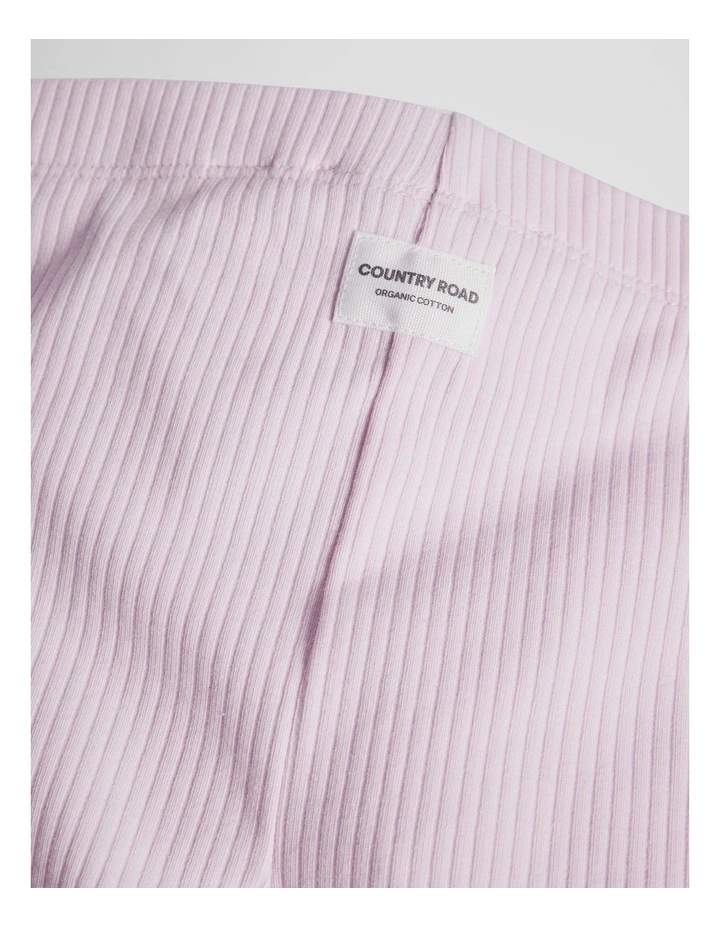 Organicallygrown Cotton Blend Rib Bike Short in Cloud Pink image 2
