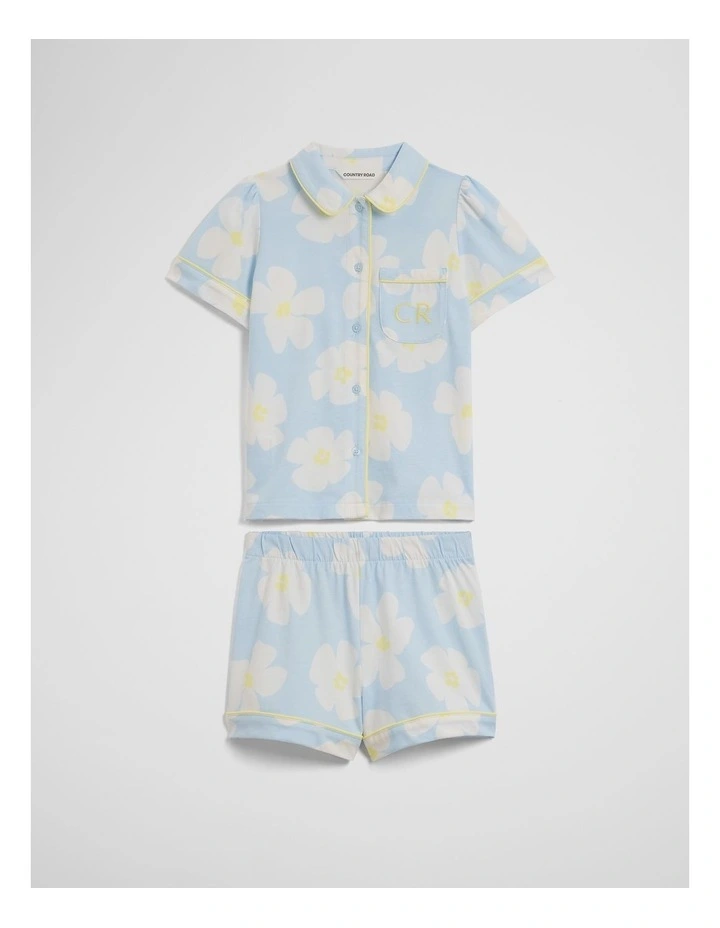 Australian Cotton Short Sleeve Button Through Sleep in Bold Floral Prnt image 2