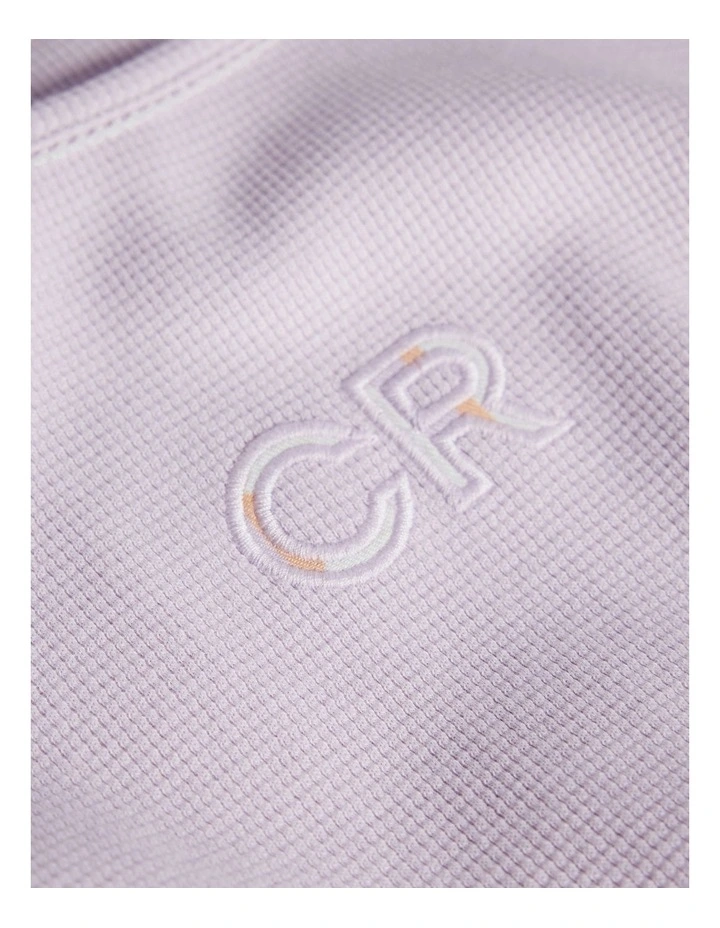 Long Sleeve Stripe Sleep Set in Lavender Fog Stripe image 6
