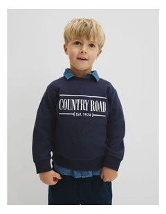 Australian Cotton Relaxed Heritage Sweat in French Navy