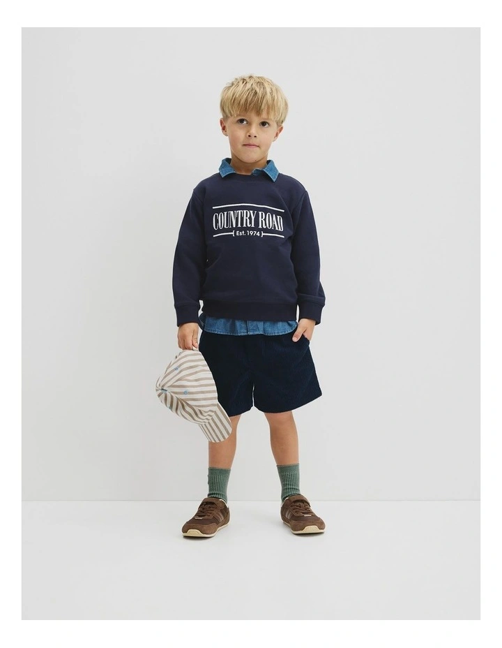 Australian Cotton Relaxed Heritage Sweat in French Navy image 4