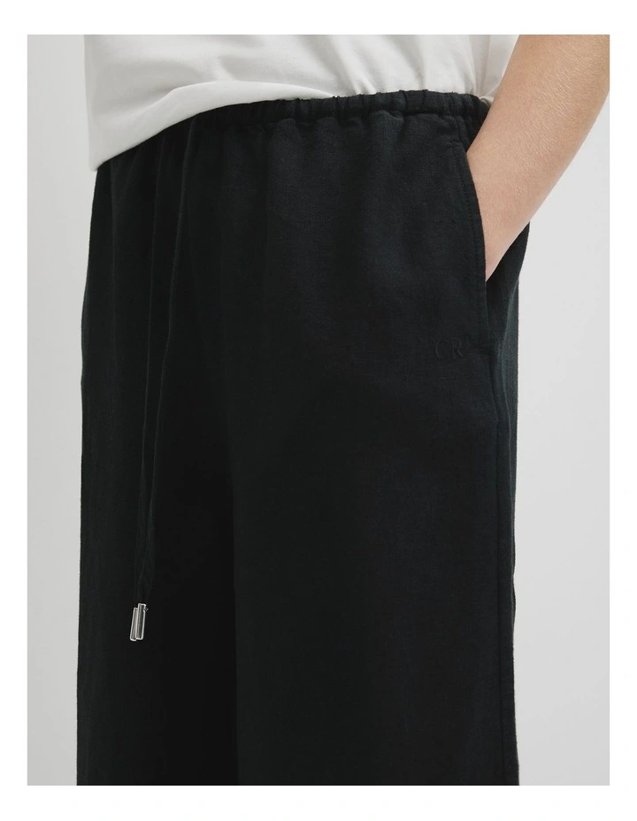 Teen Linen Pant in Black image 3