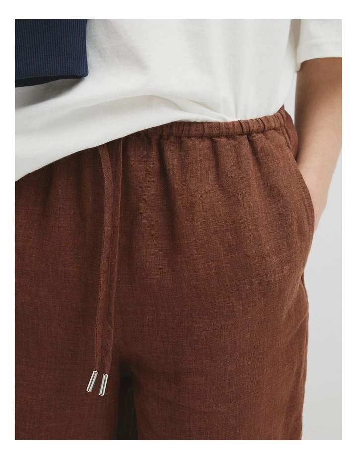 Teen Linen Pant in Pecan image 3