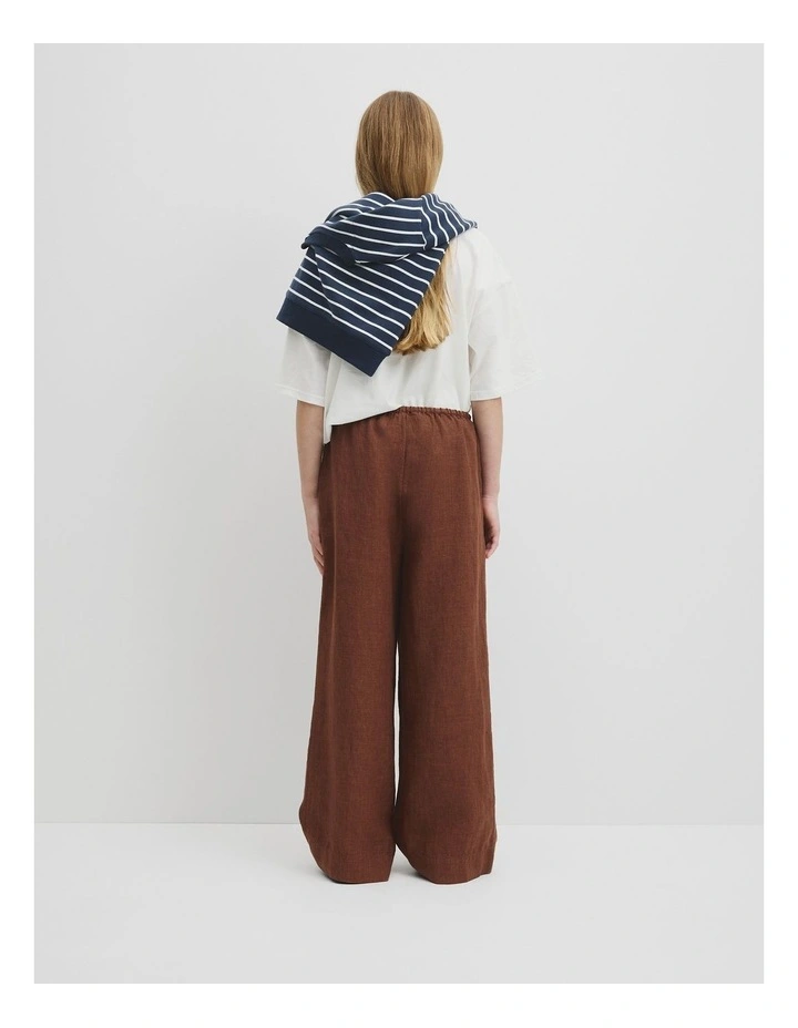 Teen Linen Pant in Pecan image 5