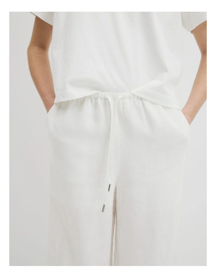 Teen Linen Pant in Marshmallow image 3