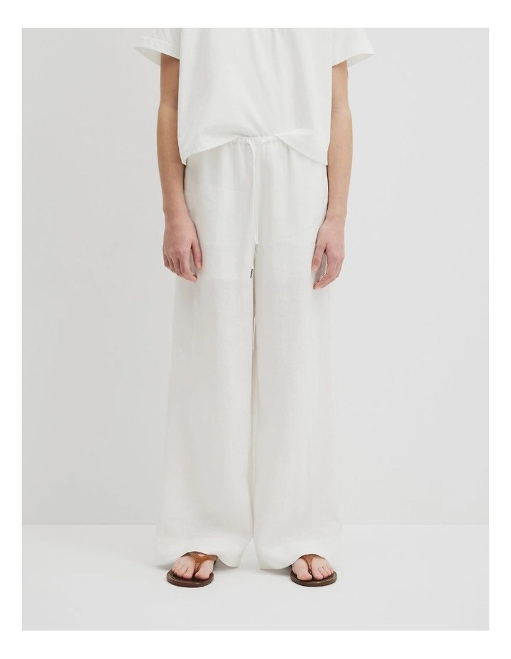 Teen Linen Pant in Marshmallow image 4