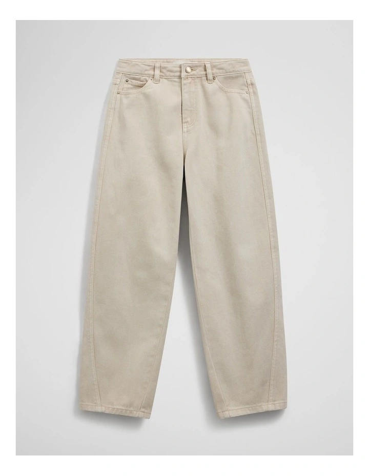 Teen Curved Seam Jean in Ecru image 2