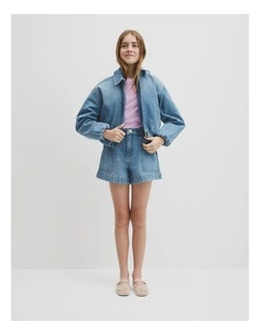 Teen Denim Short in Light Wash