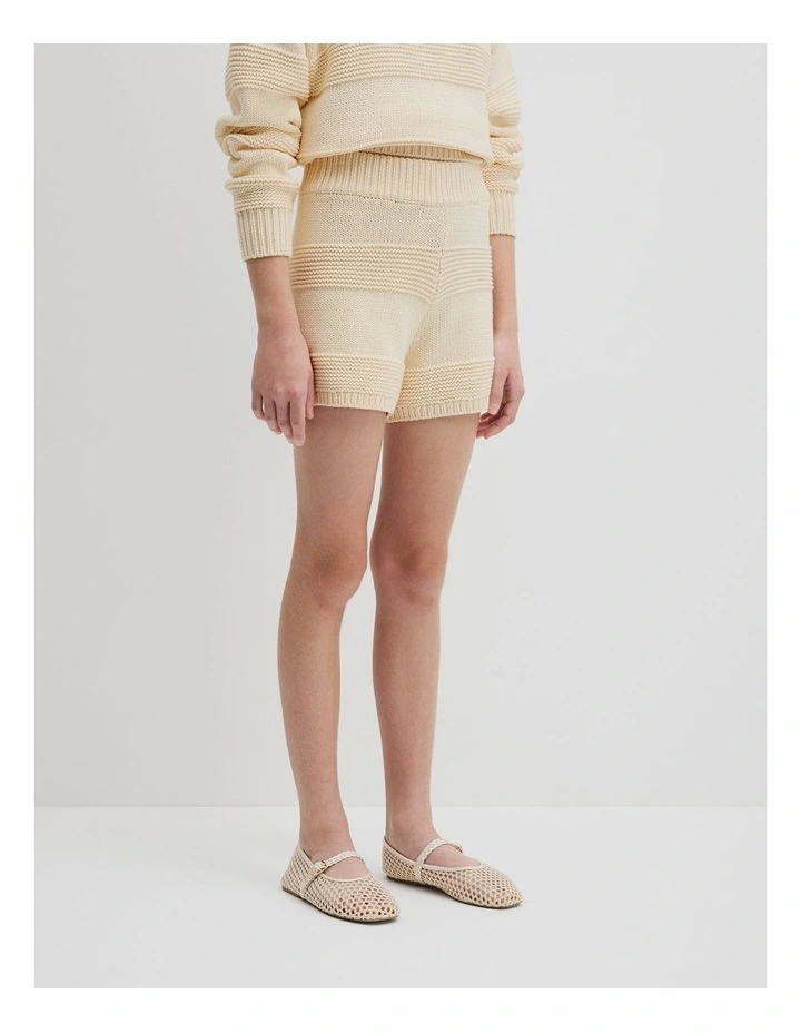 Teen Australian Cotton Blend Knit Short in Stone image 4