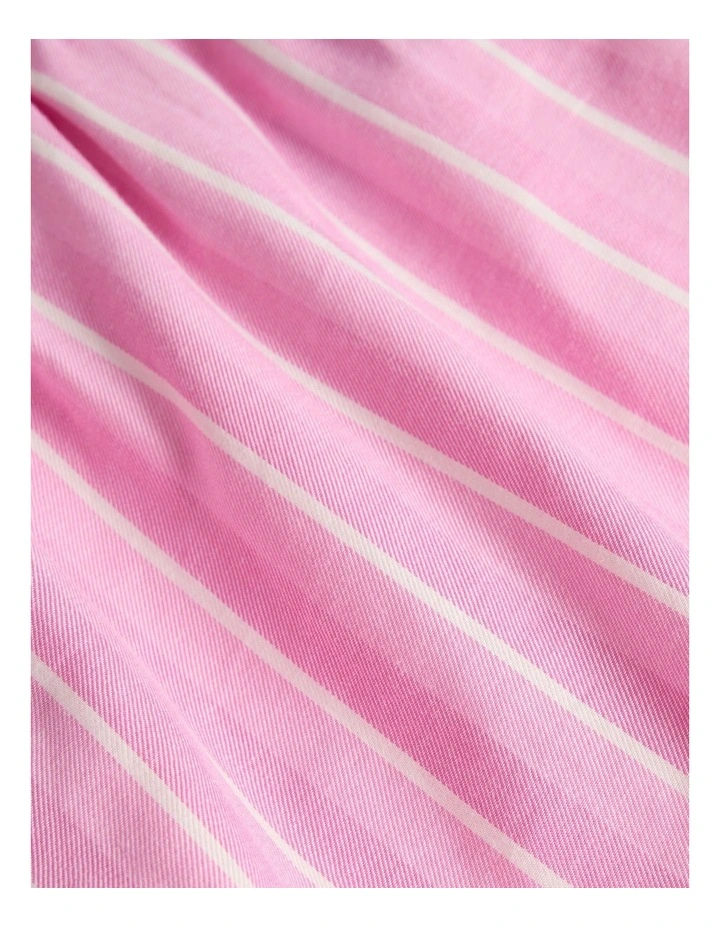 Teen Australian Cotton Short Sleeve Stripe Sleep Set in Bubblegum Stripe image 6