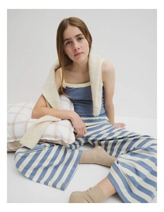 Teen Australian Cotton Sleeveless Cami Sleep Set in Buttermilk Stripe