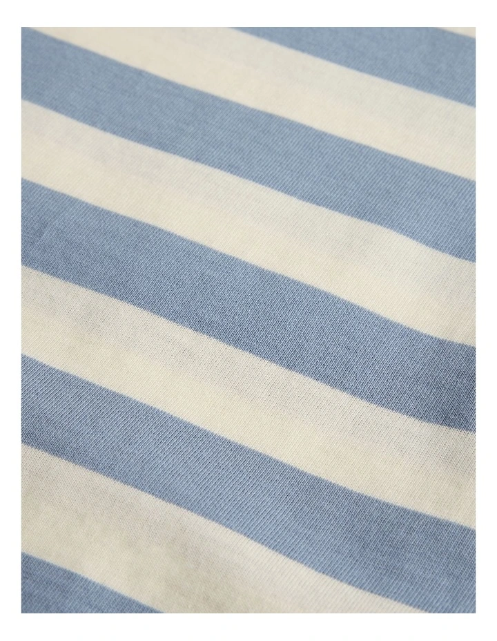 Teen Australian Cotton Sleeveless Cami Sleep Set in Buttermilk Stripe image 6