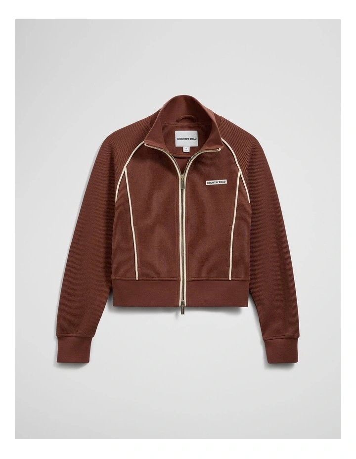 Teen Raglan Zip Through Jacket in Pecan image 2
