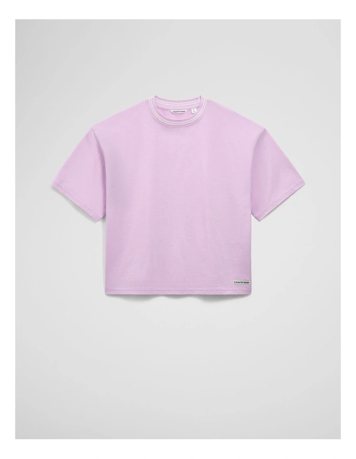 Teen Australian Cotton Short Sleeve Oversized T-shirt in Wisteria image 2