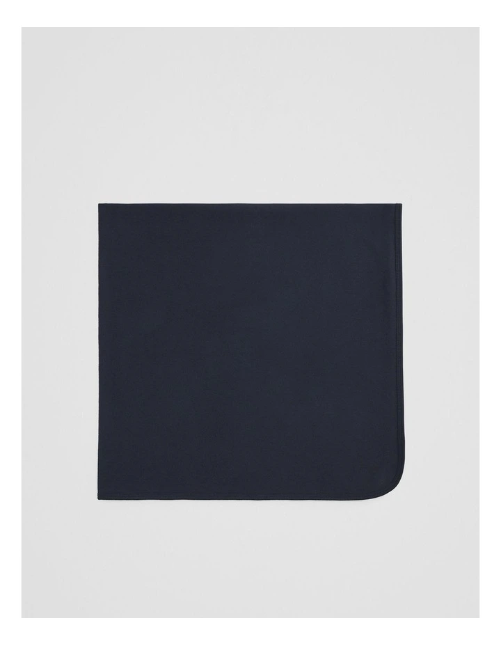 Organically Grown Cotton Swaddle in Navy image 1
