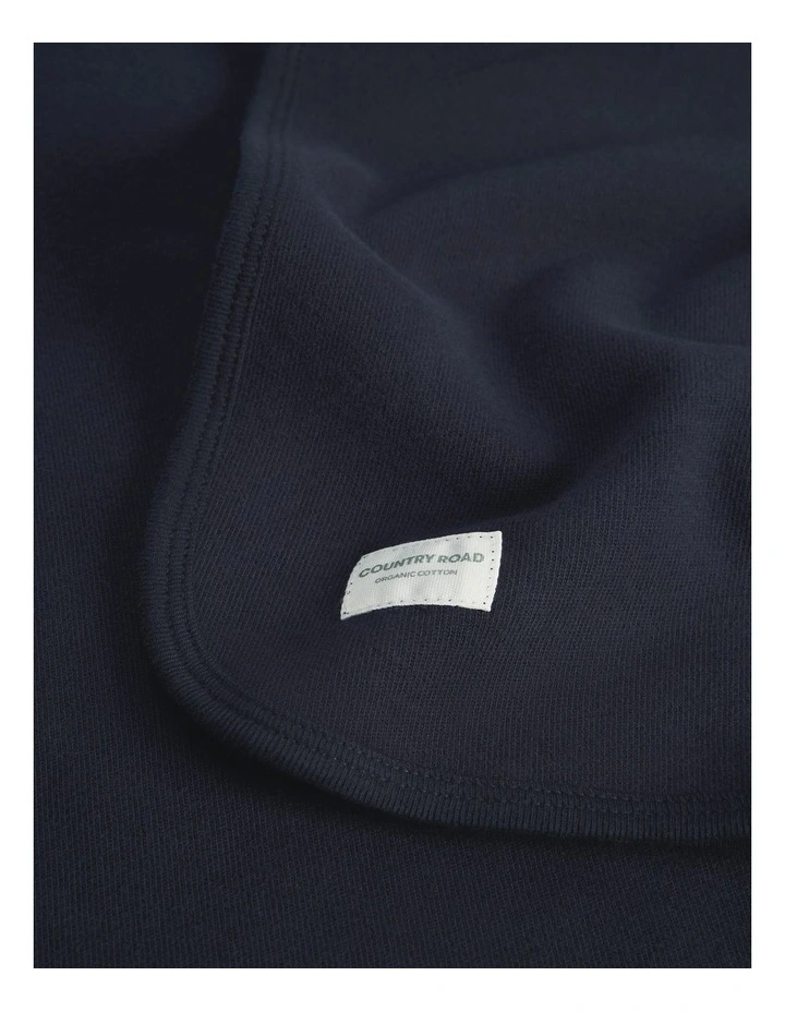 Organically Grown Cotton Swaddle in Navy image 2