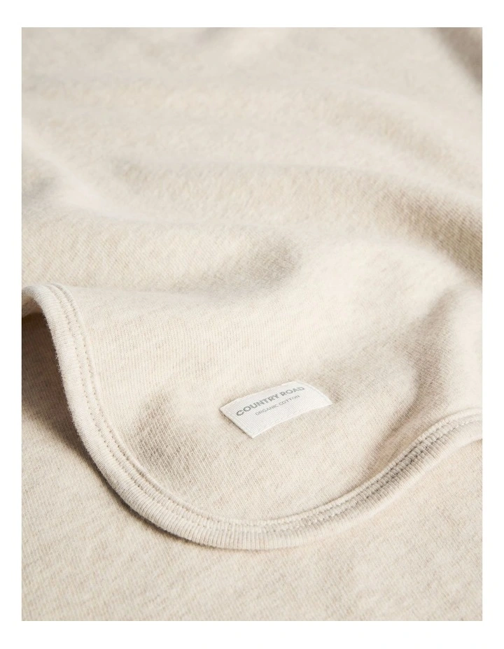 Organically Grown Cotton Swaddle in Pebble Marle image 2