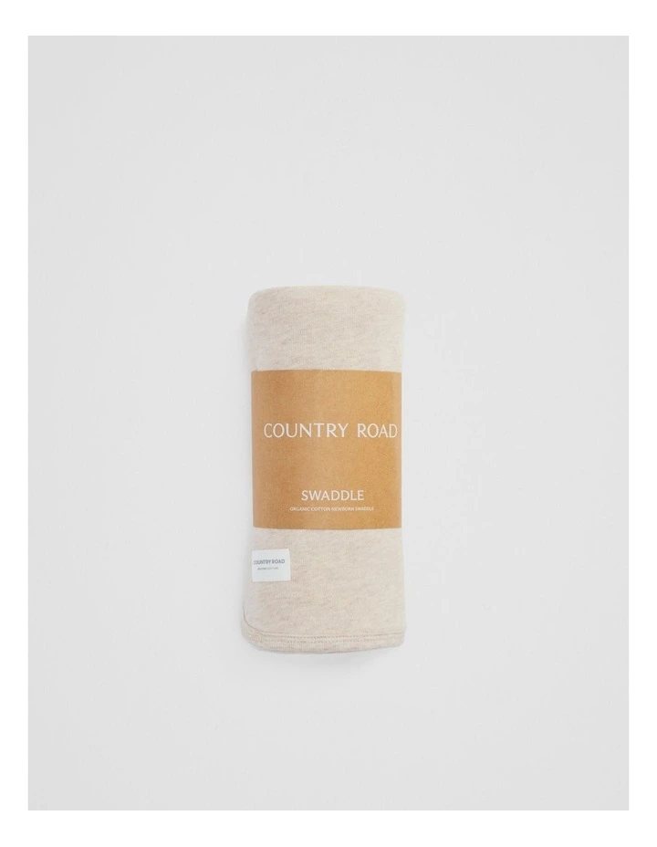 Organically Grown Cotton Swaddle in Pebble Marle image 3
