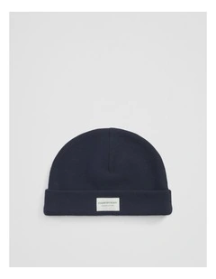Organically Grown Cotton Beanie in Navy
