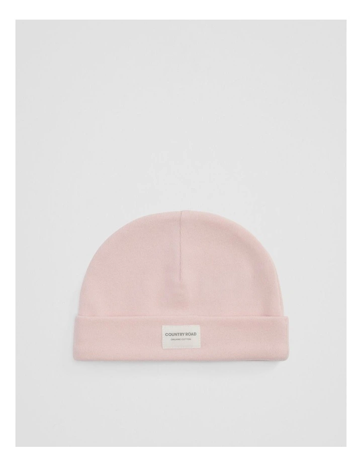 Organically Grown Cotton Beanie in Mineral Pink image 1